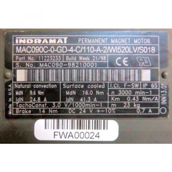 Rexroth Indramat MAC090C-0-GD-4-C | Permanant Magnet Servo Motor 3000rpm  Origin #4 image
