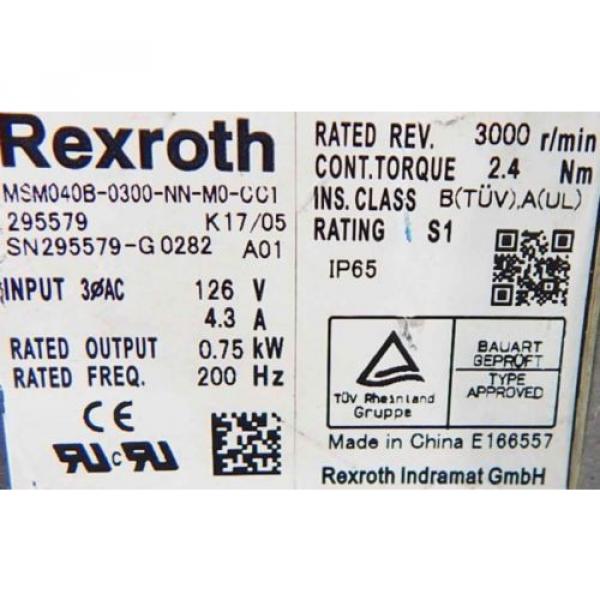 Rexroth Servomotor MSM040B-0300-NN-M0-CC1 -used- #3 image