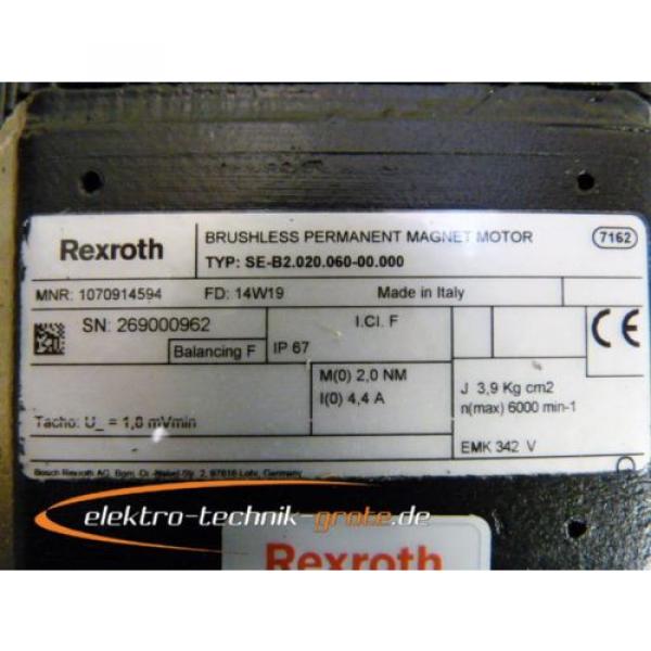 Rexroth SE-B2020-06000000 Brushless Permanent Magnet Motor mit Heidenhain ERN #5 image