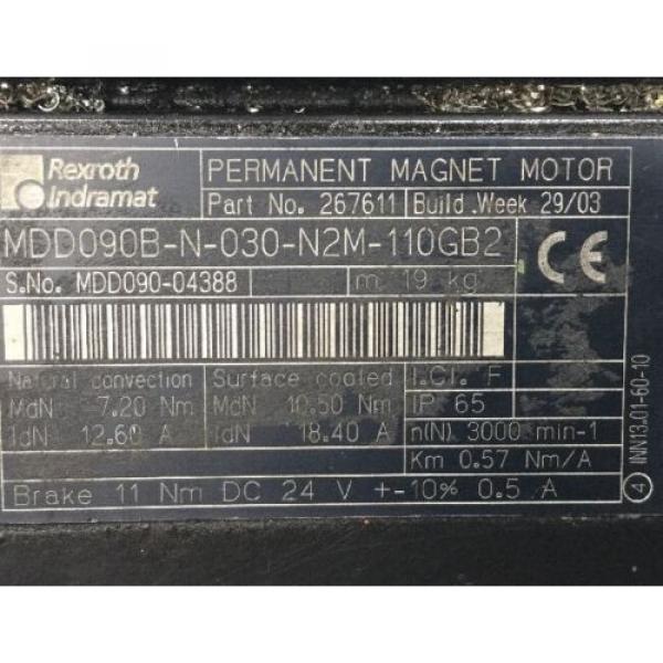 REXROTH-INDRAMAT Perm-Magnt-Motor // MDD090B-N-030-N2M-110GB2 #4 image