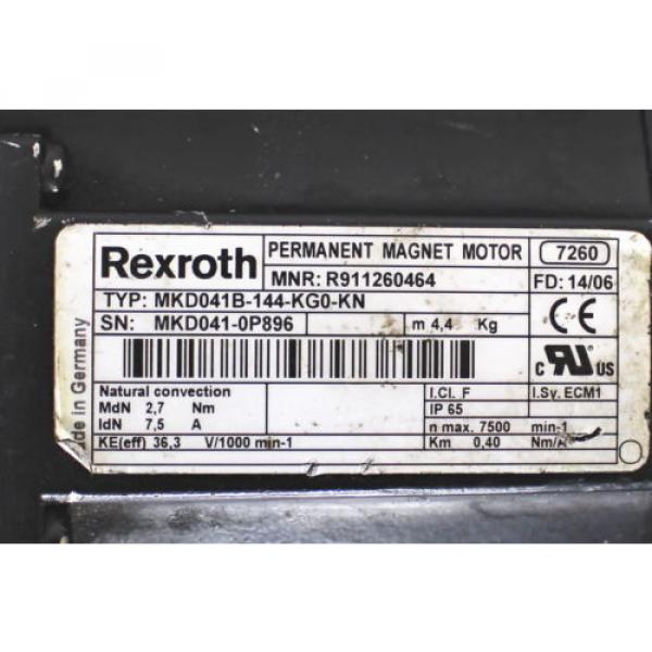 Bosch Indramat/ Rexroth MKD041B-144-KG0-KN Servomotor #3 image