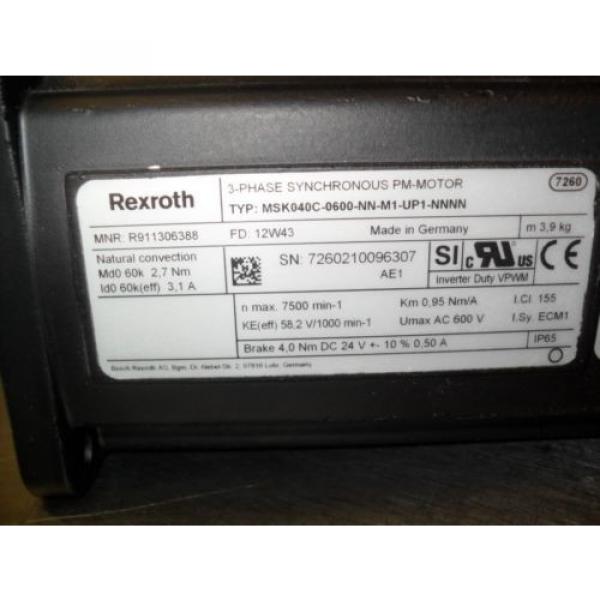 Rexroth MSK04C-0600-NN-M1-UP1-NNNN -   Permanent Magnet Servo Moto -R9113063883 #1 image