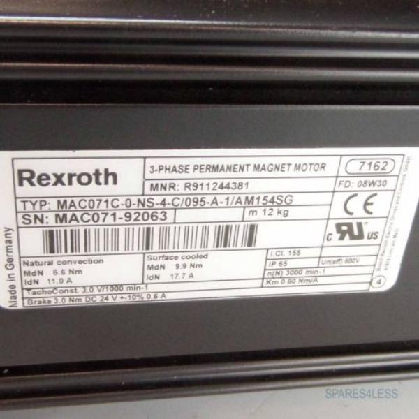 Rexroth Servomotor MAC071C-0-NS-4-C/095-A-1/AM154SG R911244381 NOV #2 image