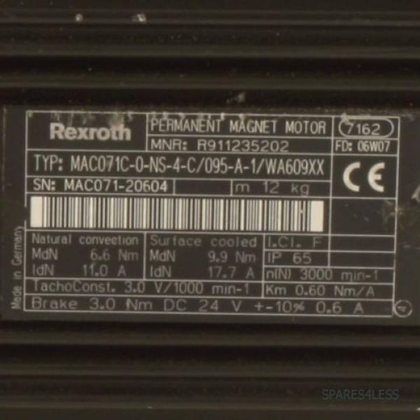 Rexroth Servomotor MAC071C-0-NS-4-C/095-A-1/WA609XX NOV #2 image
