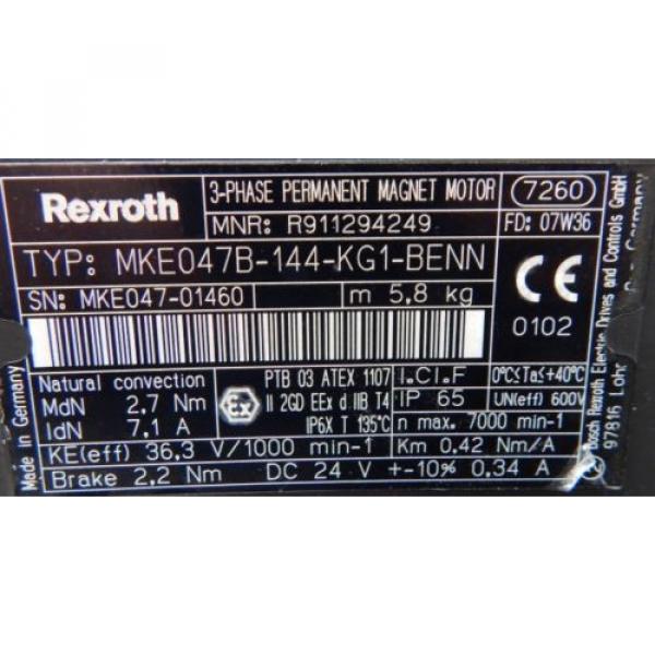 Rexroth Permanent Magnet Motor MKE 047B-144-KG1-BENN - unused/OVP - #4 image