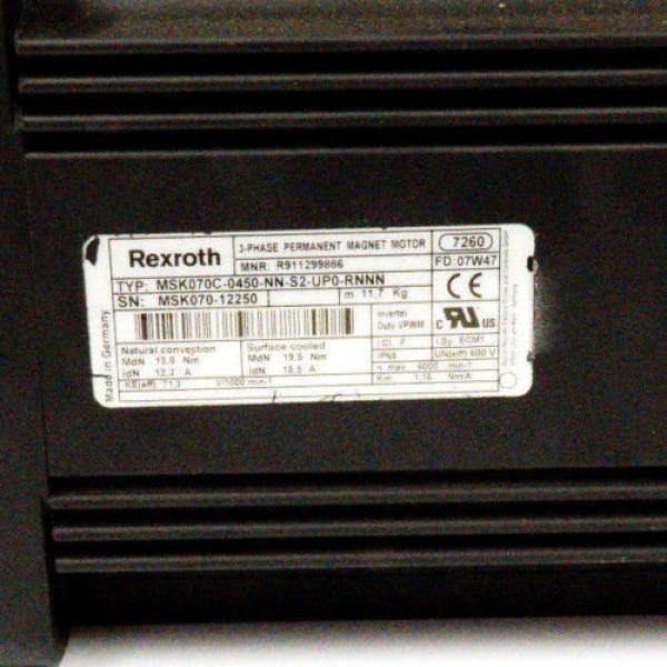 REXROTH BOSCH R911299886 3-PHASE SERVO MOTOR MSK070C-0450-NN-S2-UP0-RNNN NIB #7 image
