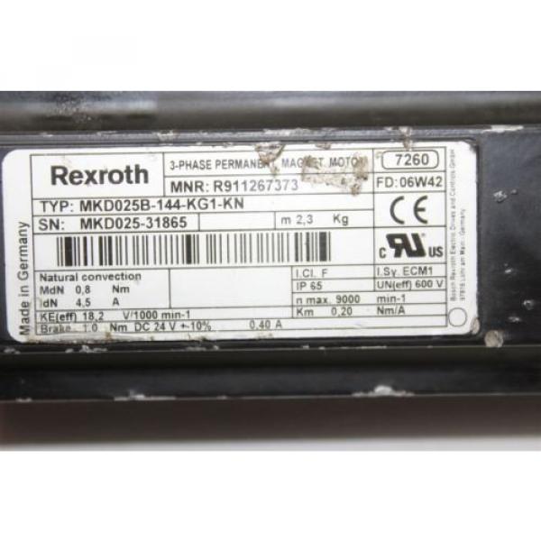 Rexroth MKD025B-144-KG1-KN Permanent Magnet Motor servomotor servo motor #3 image