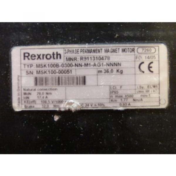 Rexroth MSK100B-0300-NN-M1-AG1-NNNN 3-Phase Permanent-Magnet-Motor   gt; ungebrauc #3 image