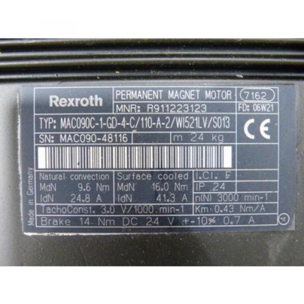 Rexroth MAC090C-1-GD-4-C/110-A-2/WI521LV/S013 Permanent Magnet Motor   gt; ungebra #4 image