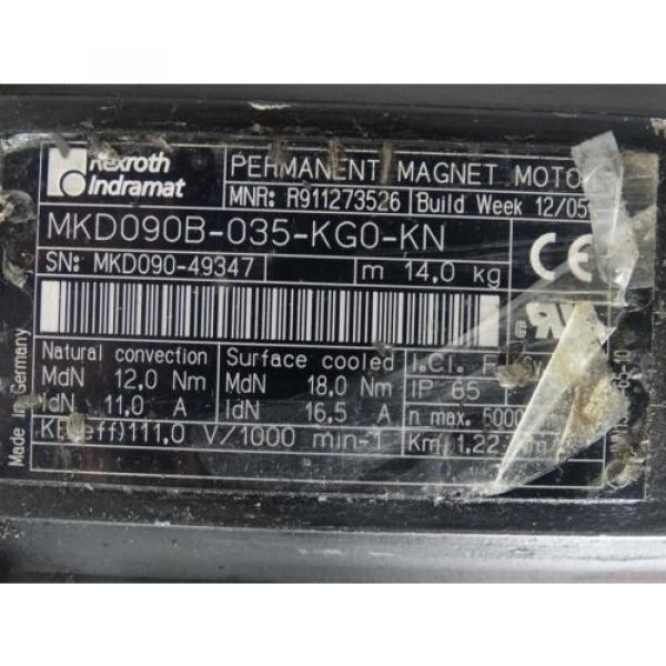 Rexroth Indramat MKD090B-035-KG0-KN Permanent Magnet Motor #2 image