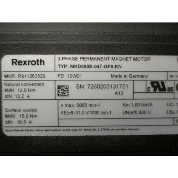 origin Bosch Rexroth Three Phase Permanent Magnet Motor - R911263529 #3 image