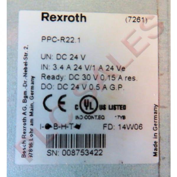 BOSCH REXROTH PPC-R221N-T-V2-NN-NN-FW  |  Servo Controller - Mfg 2014  Origin #3 image