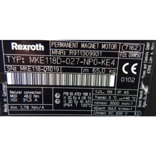 Rexroth Permanent Magnet Motor MKE 118D-027-NPO-KE4//MKE118D027NP0- unused/OVP - #4 image