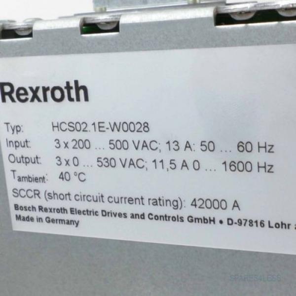 Rexroth IndraDrive C Umrichter HCS021E-W0028-A-03-NNNN GEB #2 image