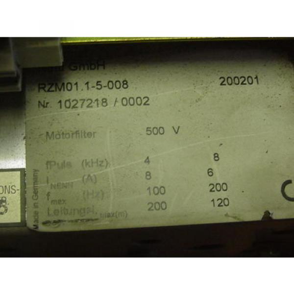 GUARANTEED  INDRAMAT REXROTH RZM011-5-008 200201 PLC MOTOR FILTER UNIT #4 image