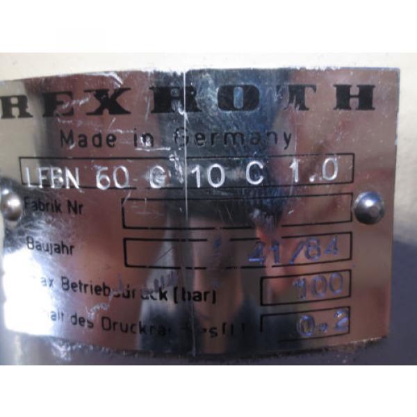 REXROTH MOTOR HYDRAULIC UNIT LFBN 60 G 10 C 10 LFBN60G1 C10 #3 image
