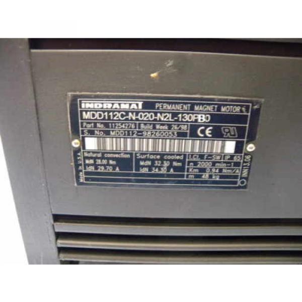 Rexroth / Indramat MDD112C-N-020-N2L-130PB0 AC Servo Motor, p/n: 247352 #4 image