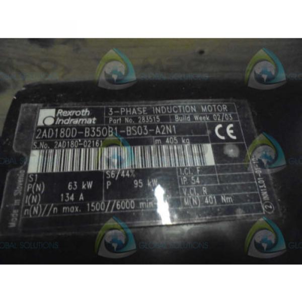 REXROTH INDRAMAT 2AD180D-B350B1-BS03-A2N1 3-PHASE INDUCTION MOTOR Origin IN BOX #1 image