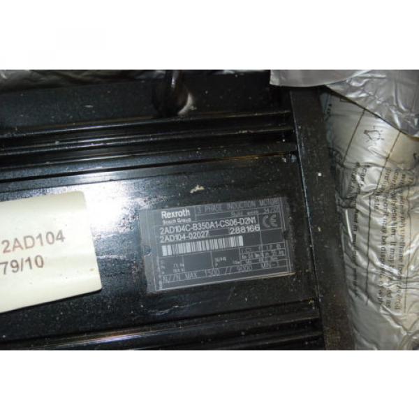 Rexroth Indramat 2AD104C B350A1 CS06 D2N1 3ph Induction Motor  Rebuilt #3 image