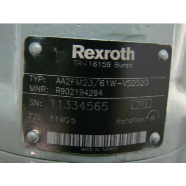 Bosch Rexroth Piston Motor 11334565 R902194294 AA2FM23/61W-VSD520 #3 image