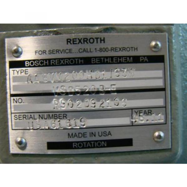 Rexroth Hydraulic Motor Variable Displacment R902092106 AA6VM200H01/63W VSD520B- #11 image