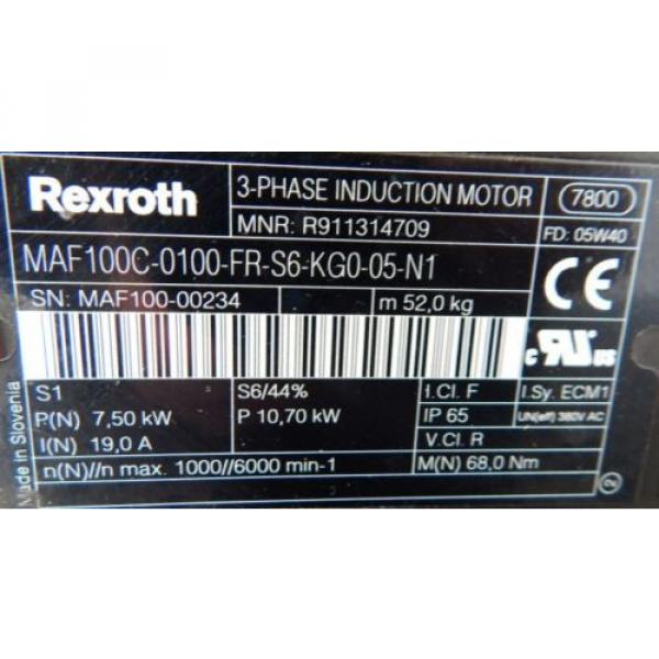 Rexroth 3-Phase Induktions Motor MAF 100C-0100-FR-SG-KGO-05-N1 - used - #3 image