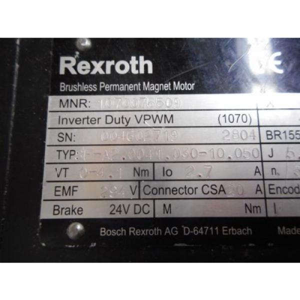 Rexroth 1070076509 Motor Typ SF-A20041030-10050 27A 3000RPM QN1325 Encoder #3 image