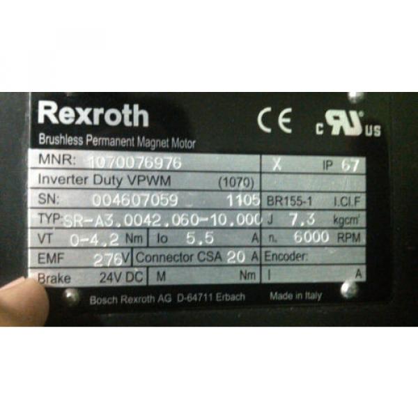 Bosch Rexroth 1070076976 Brushless permanent magnet motor SR-A30042060-10000 #2 image
