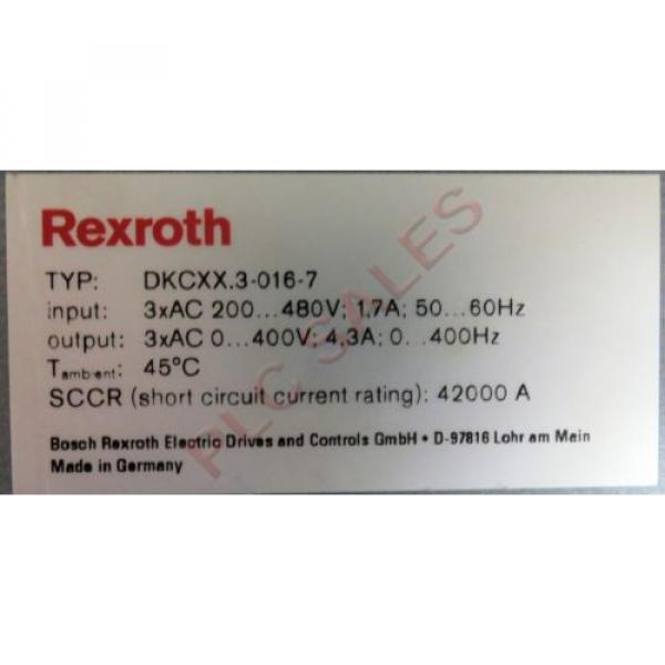 BOSCH REXROTH DKCXX3-016-7  |  Servo Drive Controller with DeviceNet #3 image