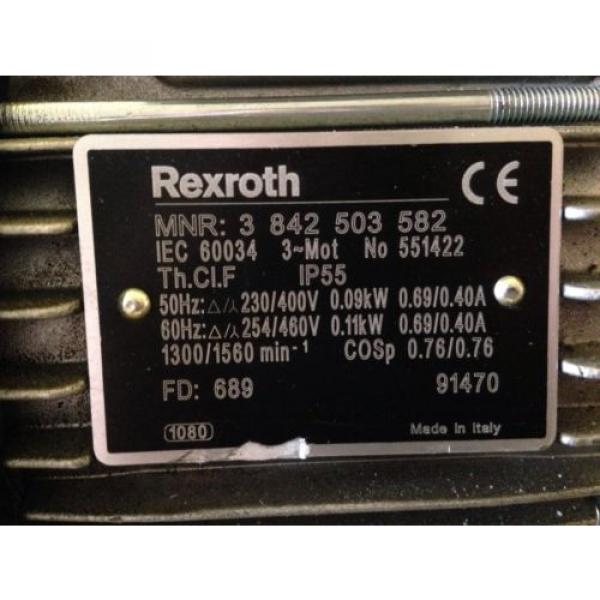 Rexroth MNR 3 842 503 582 Motor amp; Rexroth Winkelgetriebe GS 13 -1  i=20 #7 image