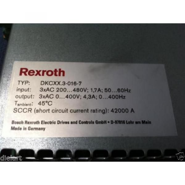 BOSCH REXROTH INDRAMAT ECODRIVE 03 - DKC023 -16-7-FW 16Amp Servo Drive #1 image