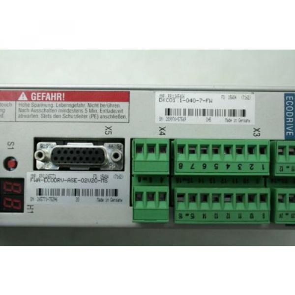 Bosch Rexroth Indramat DKC011-040-7-FW Digital AC Servo Controller / Drive 7162 #6 image