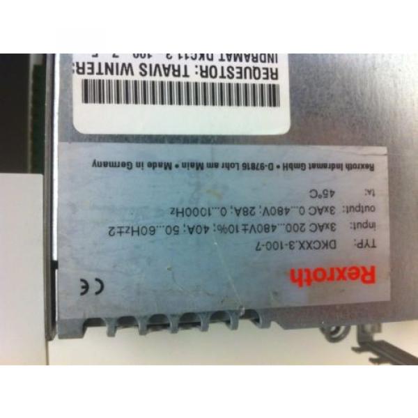FACTORY REFURBBED REXROTH INDRAMAT DCKXX3-100-7 GUARANTEED 90DAY WARRANTY #3 image