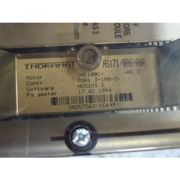 Rexroth Indramat R911258390 TDA 13-100-3-A00 AC-Mainspindle Drive 2AD100C #4 image