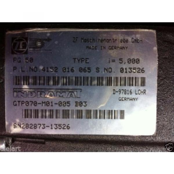 BOSCH REXROTH INDRAMAT ZF PG 50 GEARBOX MODEL GTP070-M01-005 B03 RATIO 5 #5 image