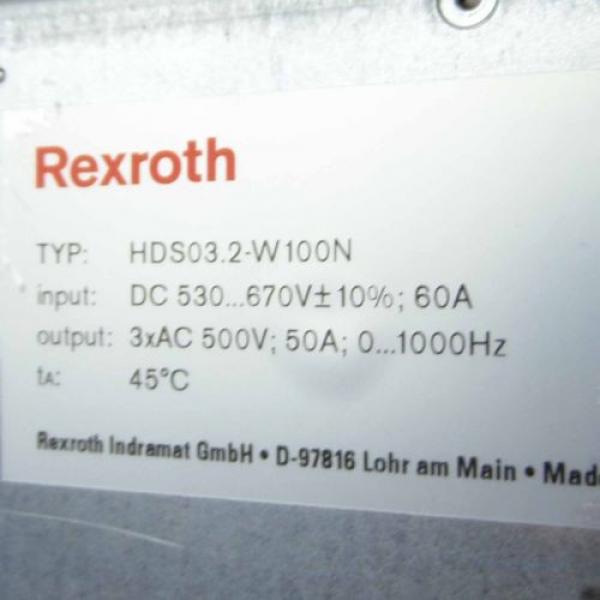 Rexroth INDRAMAT AC Servo Controller HDS032-W100N-HA01-01-FW GEB #3 image