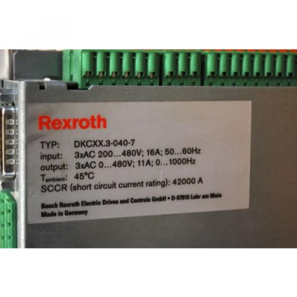 Rexroth Bosch Group DKC013-040-7-FW Indramat Servo Drive EcoDrive - USED #3 image
