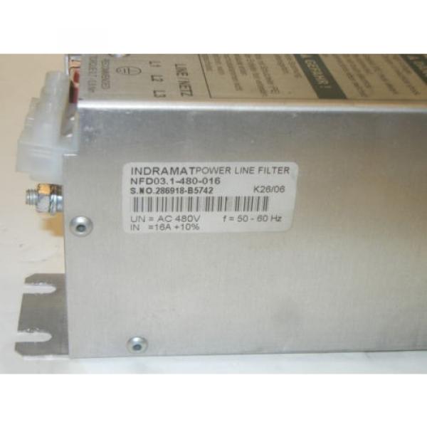 REXROTH INDRAMAT NFD031-480-016 USED POWER LINE FILTER NFD031480016 #2 image