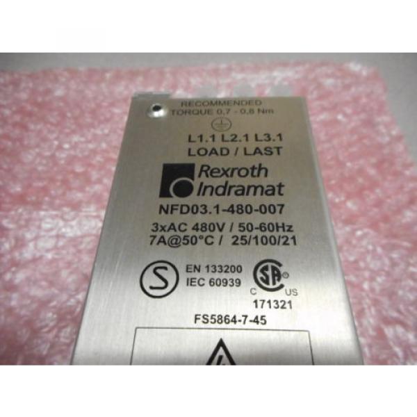 BOSCH REXROTH INDRAMAT NFD03-1480007 INDRADRIVE POWER LINE FILTER 3PH #5 image