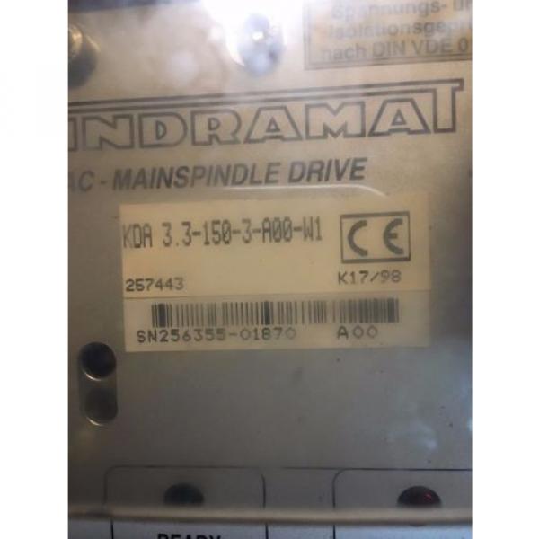 INDRAMAT Bosch Rexroth KDA 33-150-3-A00-W1 main spindle drive vfd AS131/010-000 #2 image