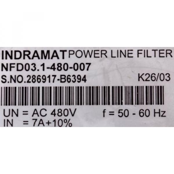NFD031-480-007 POWER LINE FILTER REXROTH INDRAMAT ID4438 #4 image