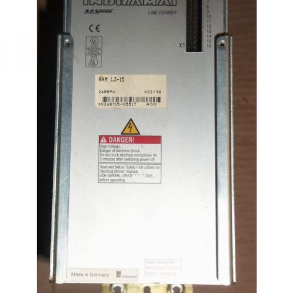 REXROTH INDRAMAT NAM13-15 POWER SUPPLY AC LINE FORMER SERVO CONTROLLER DRIVE #1 #2 image