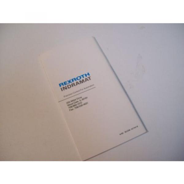 REXROTH INDRAMAT 3EIOM-IA74418 TRANSFER LINE SYSTEMS REFERENCE GUIDE - FREE SHIP #3 image