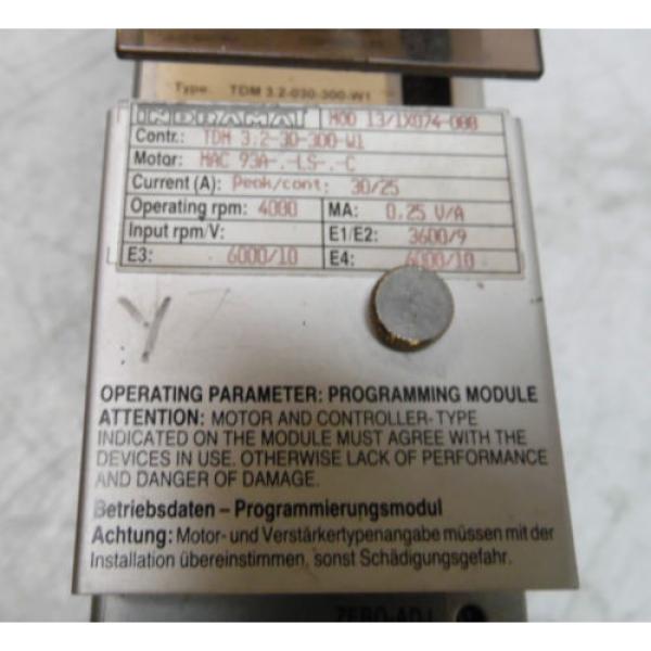 Indramat AC Servo Drive Controller, # TDM32-030-300-W1, Used, WARRANTY #3 image
