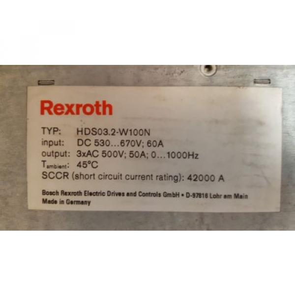 REXROTH INDRAMAT HDS032-W100N AC Servo Drive Controller for parts #2 image