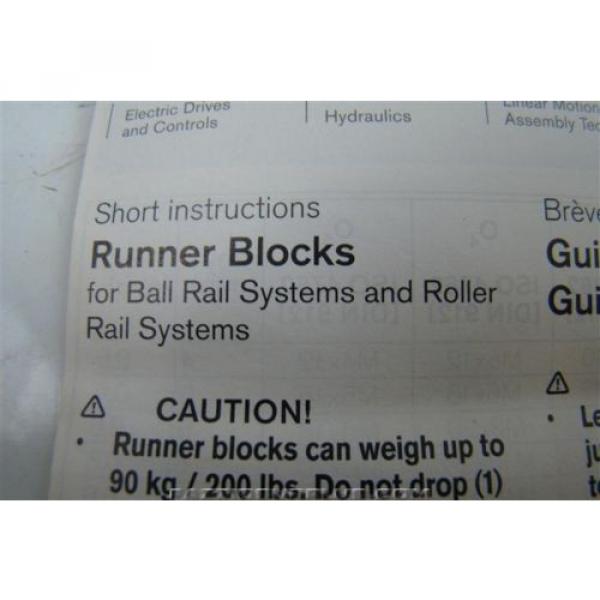 Rexroth Runner Block for Roller Rail System R165112320 #3 image