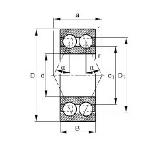 FAG Angular contact ball bearings - 3308-BD-XL-TVH #1 image