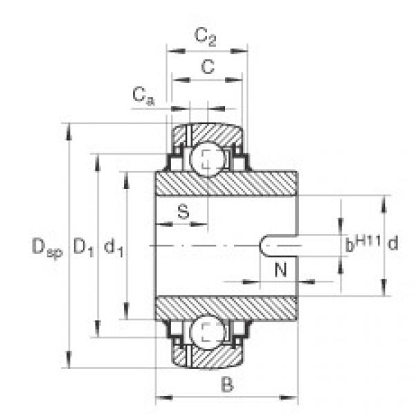FAG Radial insert ball bearings - GLE45-XL-KRR-B #1 image