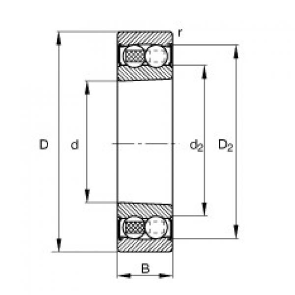 FAG Self-aligning ball bearings - 2209-K-2RS-TVH-C3 #1 image