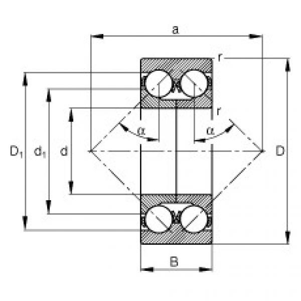 FAG Angular contact ball bearings - 3308-DA-MA #1 image
